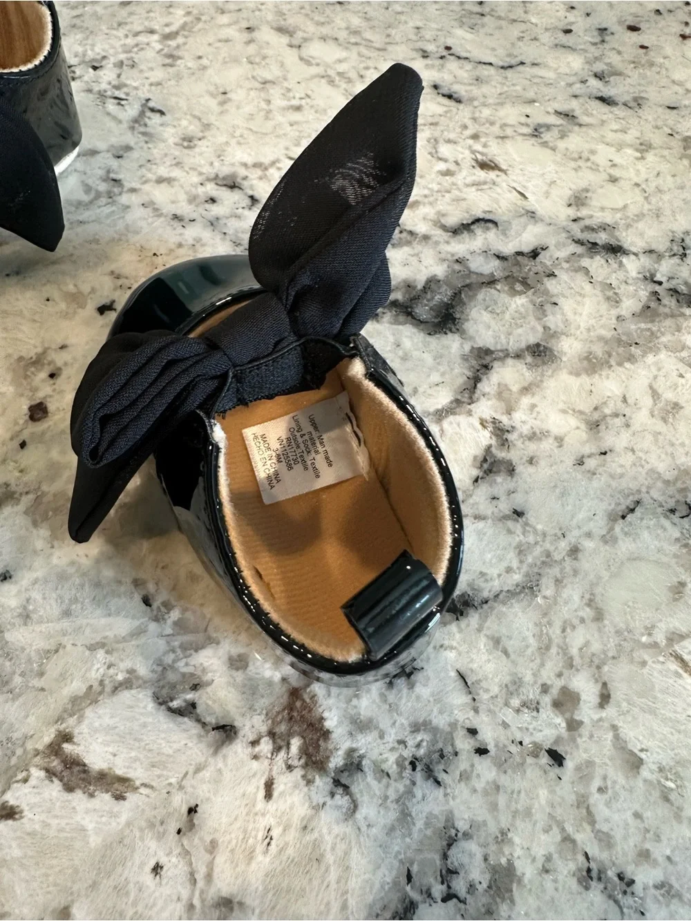 Classic Black Patent Kids Bow Mary Jane Shoes